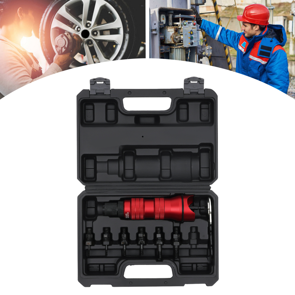 Riveter Nut Gun Adapter Rivet Drill Low Gear Tool Kit Torque Power ...