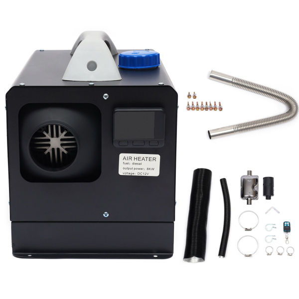 8KW 12V Truck Heater One Outlet Hole with Black LCD Remote Control Fast Heating Diesel Heater