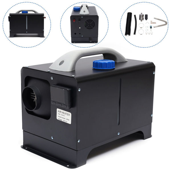 8KW 12V Truck Heater One Outlet Hole with Black LCD Remote Control Fast Heating Diesel Heater
