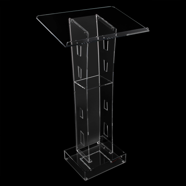 Clear LED Acrylic Christian Lucite Church Pulpit Lectern Trinity Podium Stand