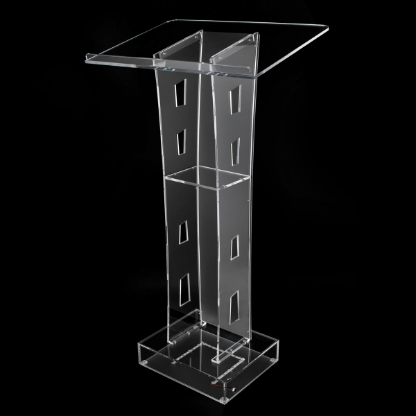 Clear LED Acrylic Christian Lucite Church Pulpit Lectern Trinity Podium Stand