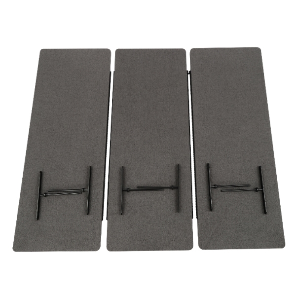 Dark gray office divider 72x66", foldable, sound-absorbing, suitable for offices and studies