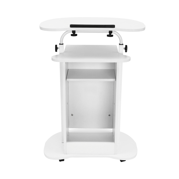 Presentation Stand, Mobile Height Adjustable Church Classroom Lecture Portable Presentation Stand Standing Laptop Cart for Books Recipes