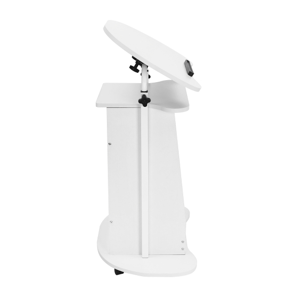 Presentation Stand, Mobile Height Adjustable Church Classroom Lecture Portable Presentation Stand Standing Laptop Cart for Books Recipes