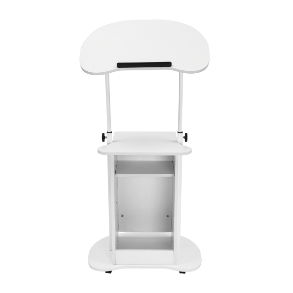 Presentation Stand, Mobile Height Adjustable Church Classroom Lecture Portable Presentation Stand Standing Laptop Cart for Books Recipes