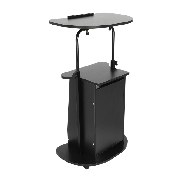 Portable Podium Cart, Standing Storage Desk for Office, Church, Meeting Room