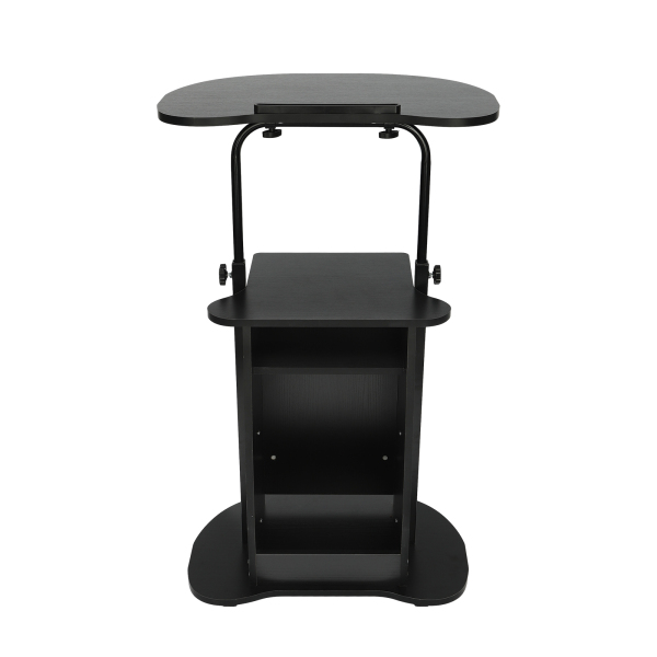 Portable Podium Cart, Standing Storage Desk for Office, Church, Meeting Room