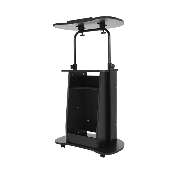 Portable Podium Cart, Standing Storage Desk for Office, Church, Meeting Room