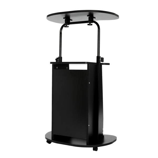 Portable Podium Cart, Standing Storage Desk for Office, Church, Meeting Room
