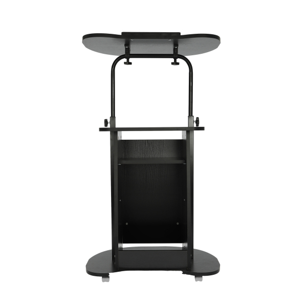 Portable Podium Cart, Standing Storage Desk for Office, Church, Meeting Room