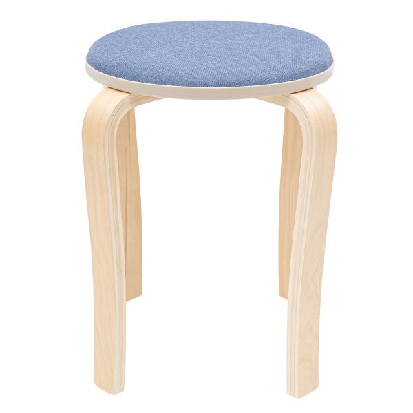 Set of 8 Stacking Wooden Stools, Stackable Stools, Stackable Round Stools