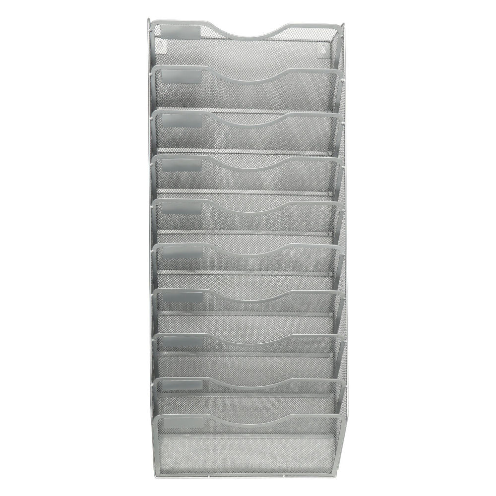 10 Tier Magazine Storage Rack Wall Pocket File Holder Mail Organiser ...