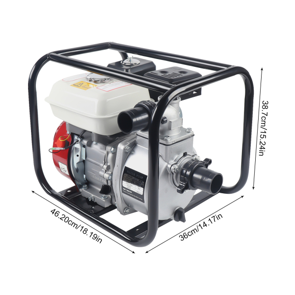 6.5 HP 4-Stroke Petrol Water Pump Garden Pump Pond Pump Dirty Water Pump Engine Pump for Pond Garden or Home