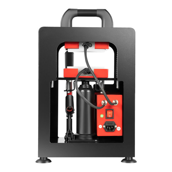 5 Ton Portable Hydraulic Heat Press Machine Dual Heating Plate, Red/Black