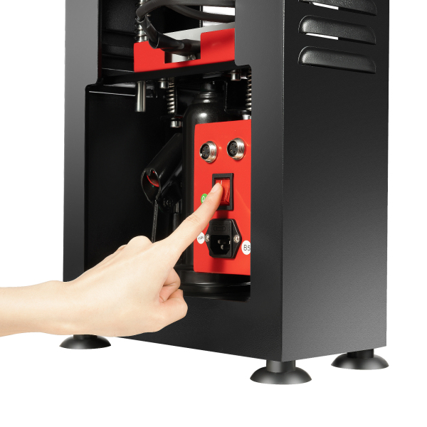 5 Ton Portable Hydraulic Heat Press Machine Dual Heating Plate, Red/Black