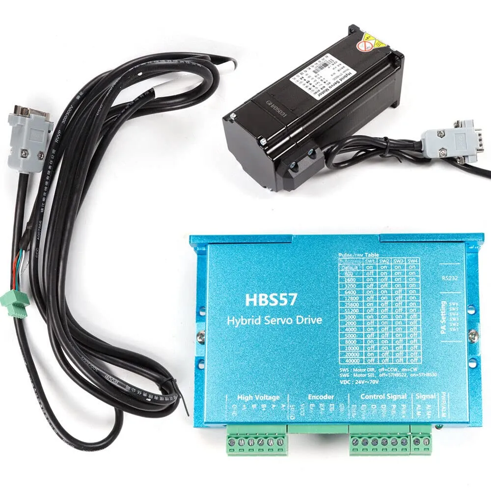 Nema 23 Stepper Motor and Driver Kit 3 Phase 4.0A Closed Loop 57 Servo ...