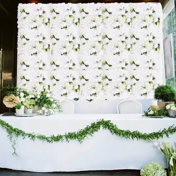 6x Artificial Flower Wall Panels Backdrop Bouquet Wedding Party Home Decorations