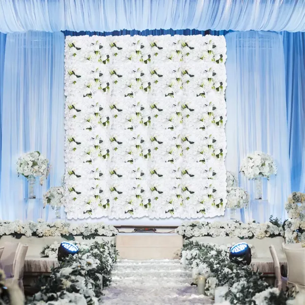 6x Artificial Flower Wall Panels Backdrop Bouquet Wedding Party Home Decorations