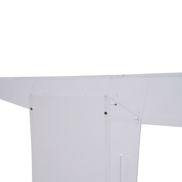 Curved Pedestal Podium Church Pulpit Church Conference Lectern Stand Acrylic