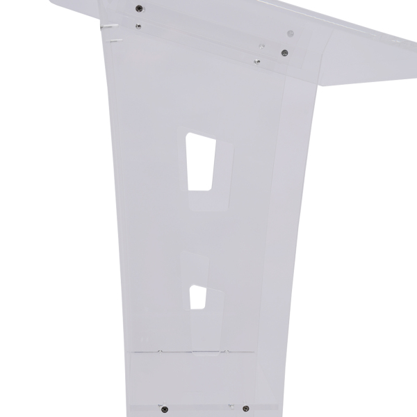 Curved Pedestal Podium Church Pulpit Church Conference Lectern Stand Acrylic