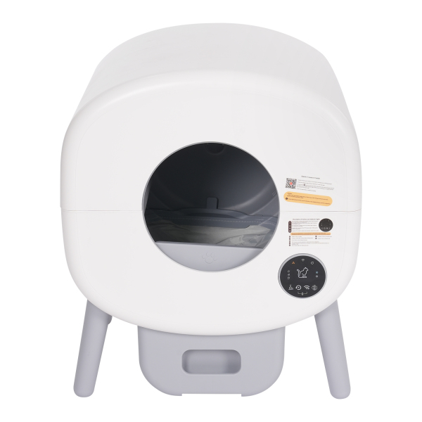 Self Cleaning Cat Litter Tray, Electric Entrance Door Automatic Cat Litter Box, Large Smart Kitten Litter Box for Multiple Cats