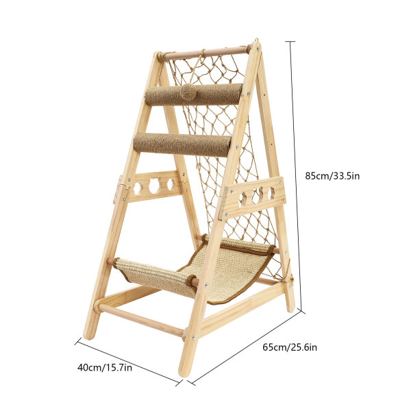 CNCEST Cat Climbing Frame, Triangle Cat Climbing Frame, Cat Tree for homes, pet shops, living rooms, bedrooms, balconies