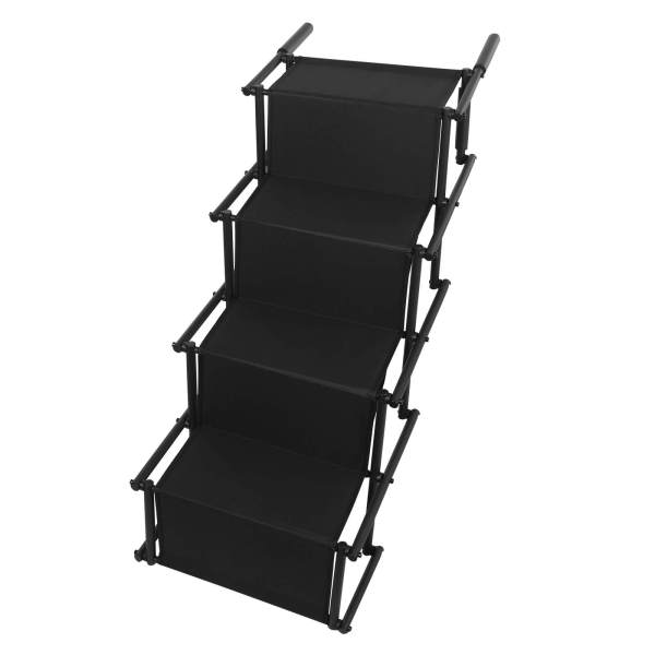 Car Dog Steps, Large Dog Stairs, Folding Pet Ladder Ramp with Wide Steps, Suitable for use in most cars, SUVs and trucks