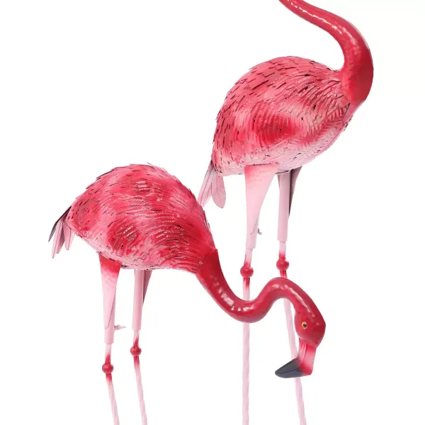 Pack of 3 Pink Flamingo Yard Decoration Garden Ornaments Flamingo Figurine Outdoor Flamingo Metal Sculpture Garden OrnamentsHome Decoration