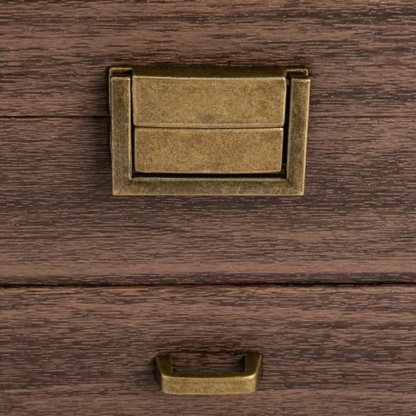 Wood grain double layer 6 compartment watch box, watch storage box, two layer design