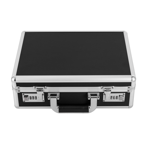 Watch Box 18 Slots Gunmetal Aluminum Briefcase for Men XL Large Watches Lock-