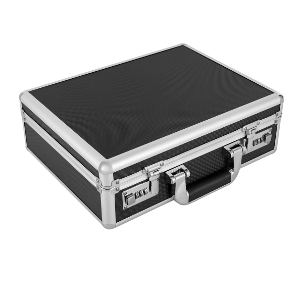 Watch Box 18 Slots Gunmetal Aluminum Briefcase for Men XL Large Watches Lock-