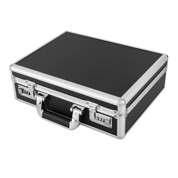 Watch Box 18 Slots Gunmetal Aluminum Briefcase for Men XL Large Watches Lock-