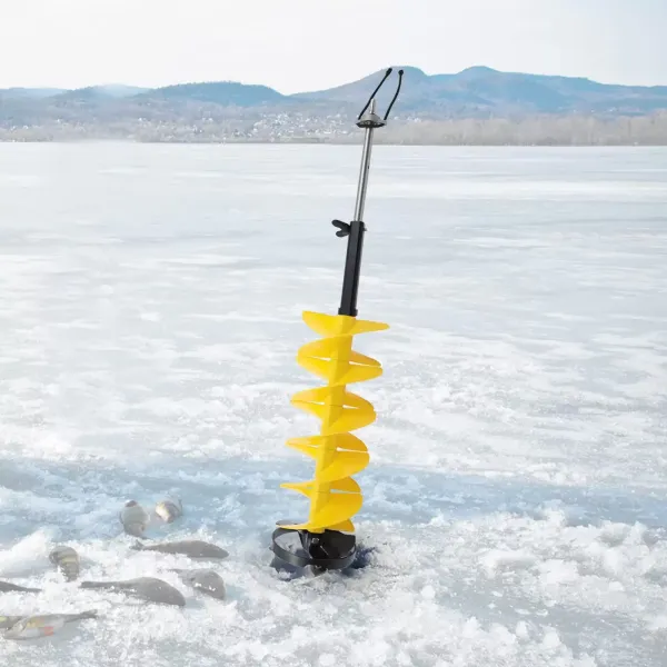 Cordless Nylon Ice Drill Auger with Centering Point Blade 8" Cordless Ice Drill Auger Bit +11.8" Adjustable Extension Rod with Drill Adapter
