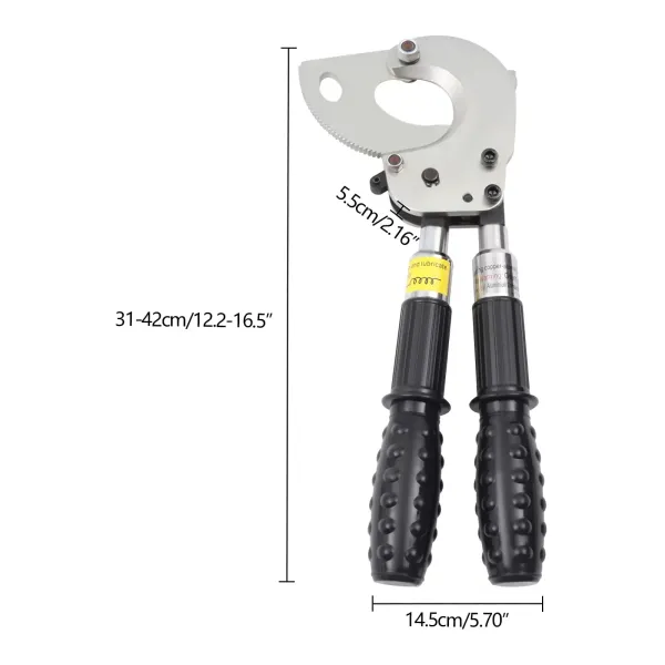 Ratchet Cable Cutter Heavy Duty Ratcheting Wire Cutter for 300mm² Aluminum Copper Core Armored Cable High Hardness Cutting Tool