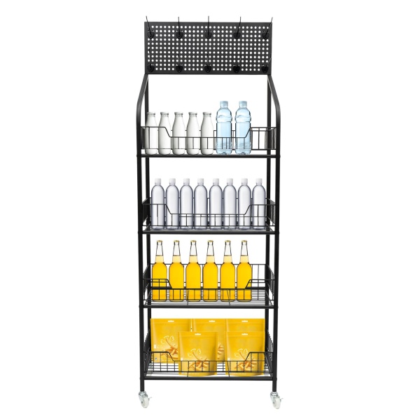 4 Tier Retail Display Rack Stand, 50*27*140cm Snack Candy Display ...