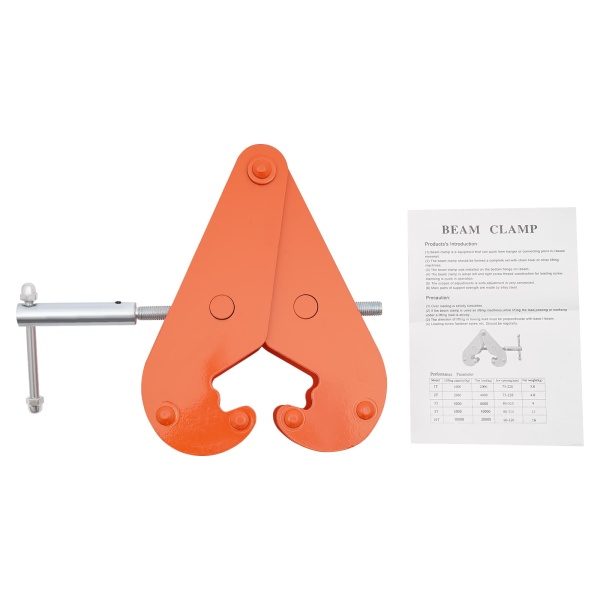 Orange Adjustable Opening 80-320mm Size 3t Lifting Vertical Clamp