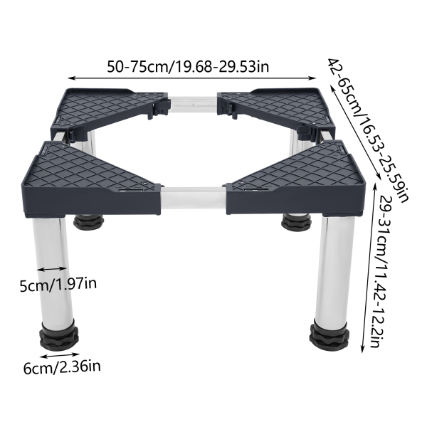 Height 29-31cm Gray Washing Machine Stand, Dryer Stand, Adjustable Washing Machine Stand