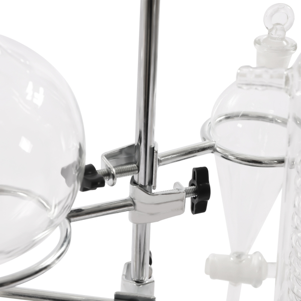 500ml Distillation Apparatus for Home, Distilling Set with Flask Essential Oil Extraction Maker, Chemistry Lab Glassware Kit