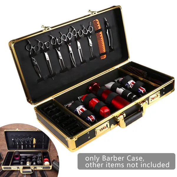 Large Barber Suitcase Carrying Case Clippers Trimmers Stylist Tools Storage Box