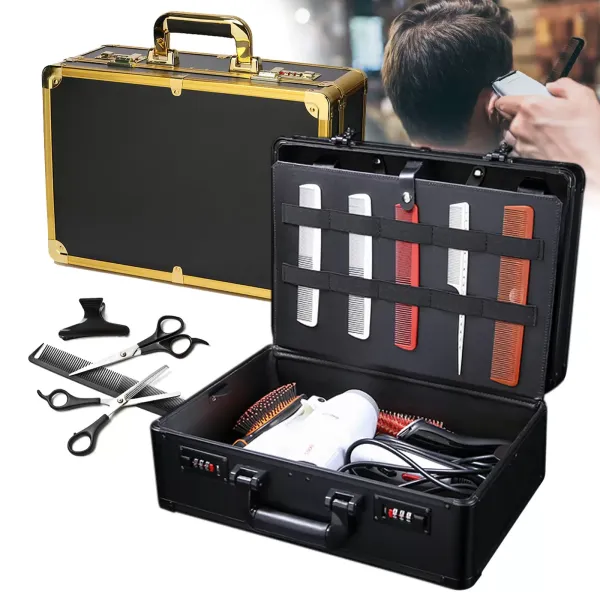 Barber Stylist Travel Carrying Suitcase Clippers Scissors Comb Tool Organizer Box for Organizing Clippers Trimmers Blades Shears Combs