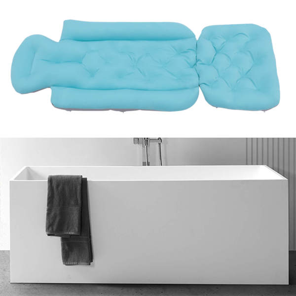 Full Body Bath Pillow Non Slip spa Cushion for Bathtub, with 10 Suction Cups and Breathable mesh,Soft and Comfortable,Easy to Wash and Quick-Drying, Unisex