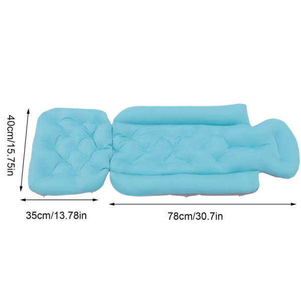 Full Body Bath Pillow Non Slip spa Cushion for Bathtub, with 10 Suction Cups and Breathable mesh,Soft and Comfortable,Easy to Wash and Quick-Drying, Unisex