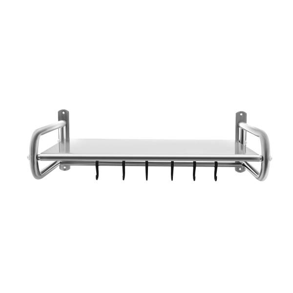 Silver Stainless Steel 2-Tier Adjustable Microwave Stand, Kitchen Storage Rack, Wall-Mounted Shelf - 66.14 lbs Capacity