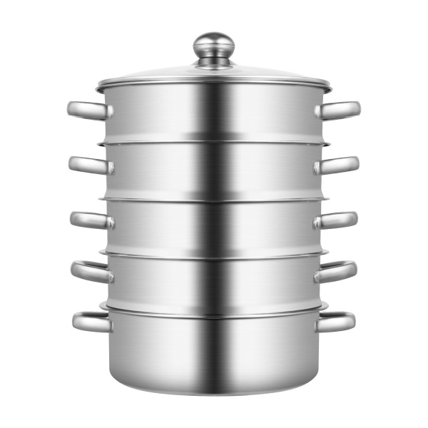 5-Tier Stainless Steel Steamer Set 26cm Steam Cooker Cooking Pots