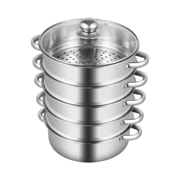 5-Tier Stainless Steel Steamer Set 26cm Steam Cooker Cooking Pots