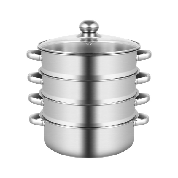 5-Tier Stainless Steel Steamer Set 26cm Steam Cooker Cooking Pots