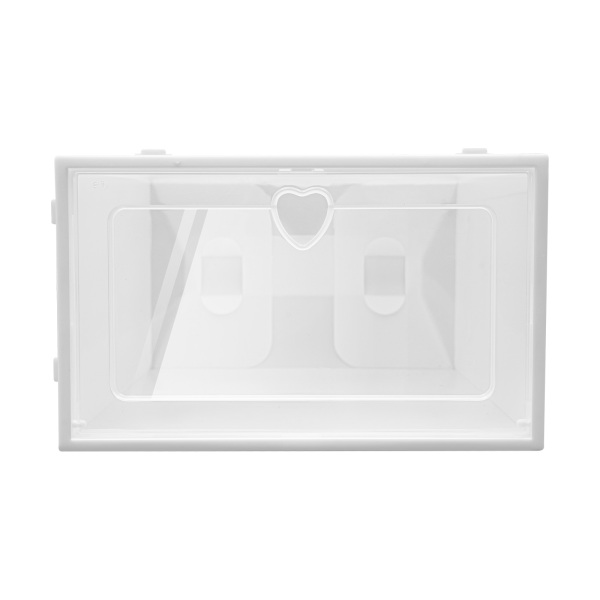 Pack of 20 stackable and durable clear plastic shoe storage boxes 9*13*5.5inch