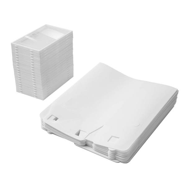 20-Pack Large Angel White Shoe Boxes with Round Holes (Thickened), Stackable & Foldable Storage Boxes - PP & ABS, Transparent Lid