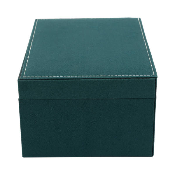 3-Layer Drawer Jewelry Box, Dark Green Suede,  Storage Box, Jewelry Organizer, for Rings Earrings Necklaces, 24*17*11cm