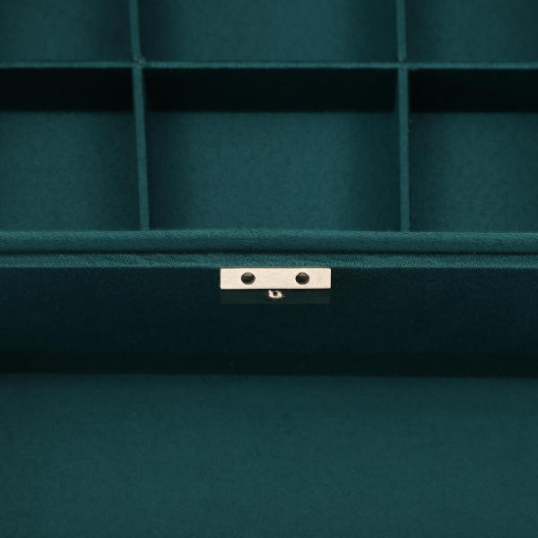3-Layer Drawer Jewelry Box, Dark Green Suede,  Storage Box, Jewelry Organizer, for Rings Earrings Necklaces, 24*17*11cm
